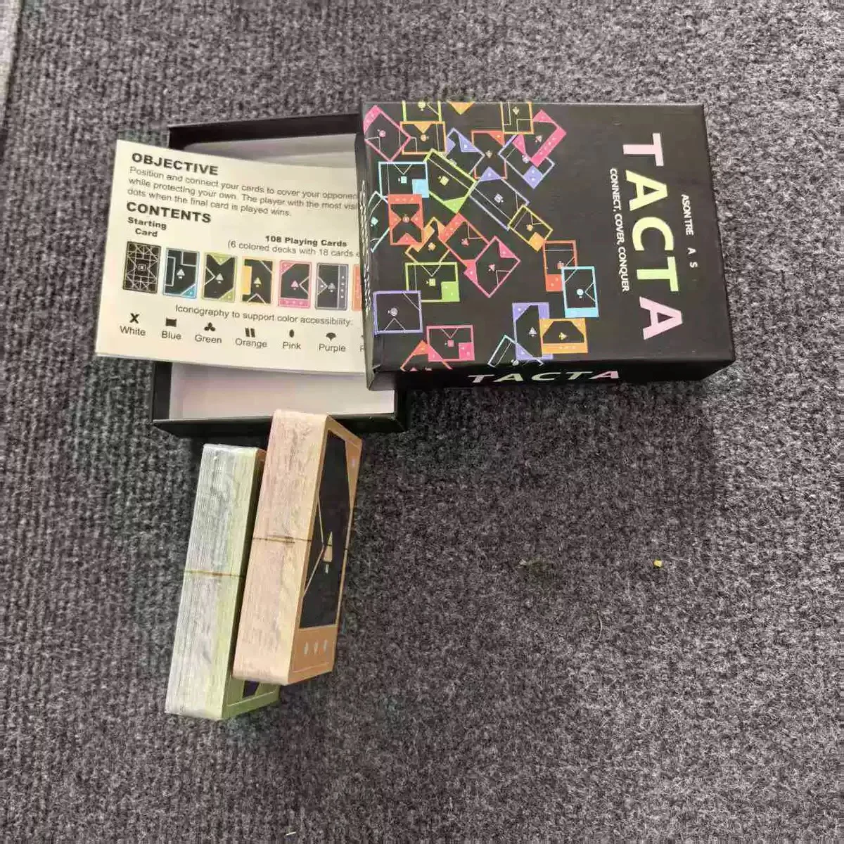 لعبة بطاقة TACTA، لعبة لوحية تجمع الترفيهية السريعة على شكل استراتيجية متطابقة للحفلات والأسرة