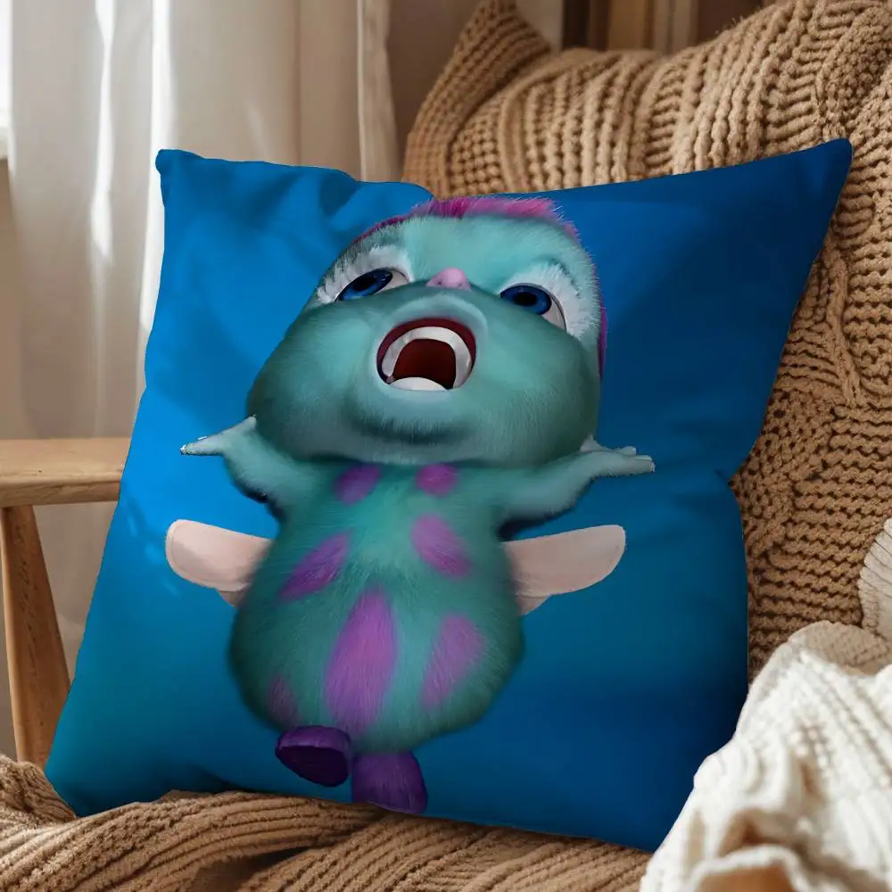 Transparent small wings Bibble Pillow Case Anti-dustmite Pillowcase Invisible zipper silky short plush Sofa cushion cover