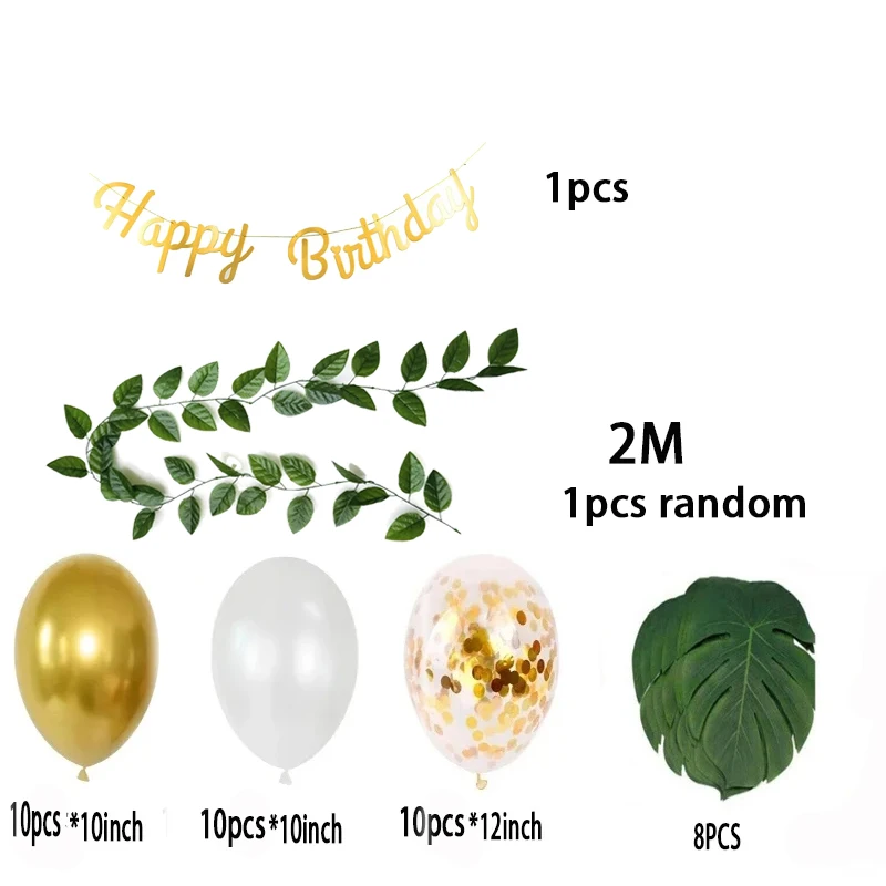 Zestaw balon z nadrukiem Happy Birthday dekoracja urodzinowa balonów z plecami żółwia 40 szt.