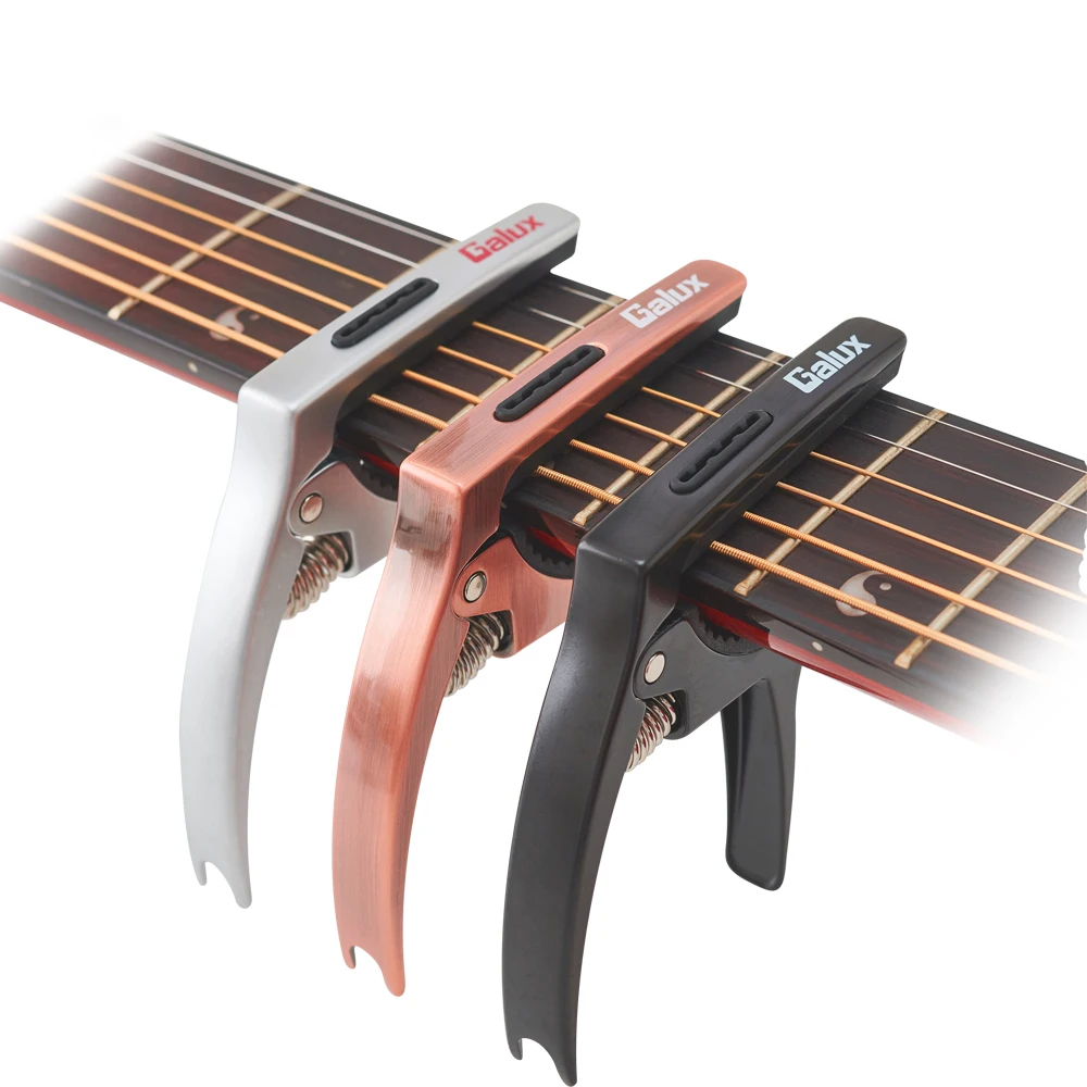 

Galux GC-500A Guitar Capo Pitch Clip Plectrum Clip Nailer Three-in-one Multi-Function For Acoustic-Electric Guitar Accessories