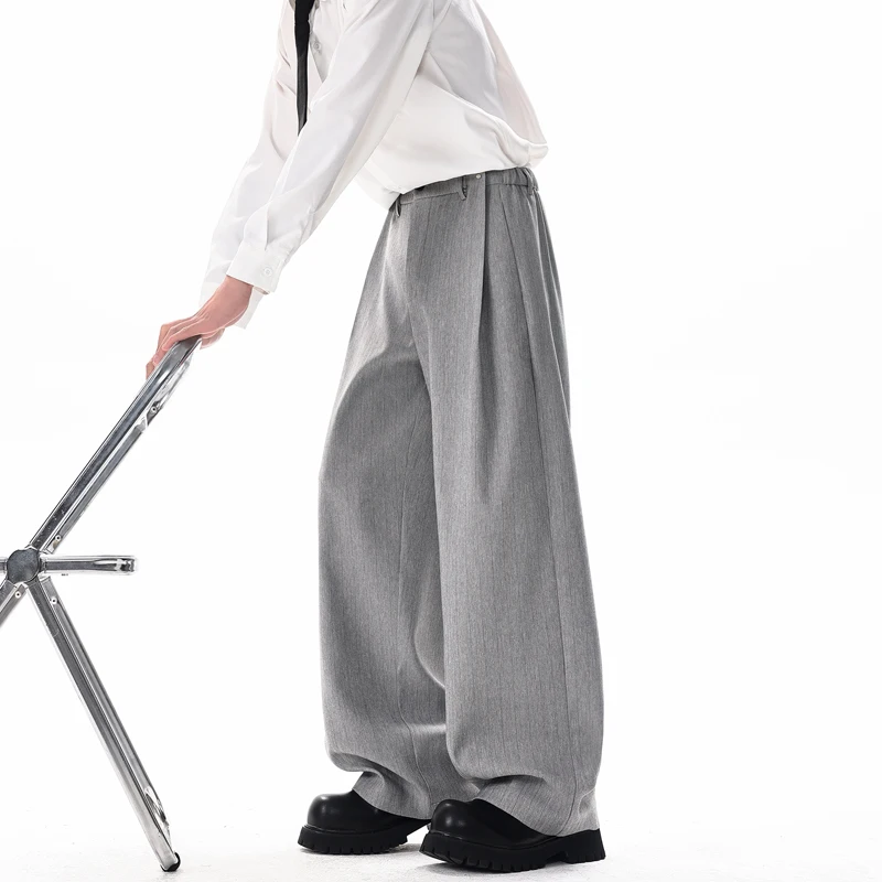 

Black Suit Pants Men Fashion Society Mens Dress Pants Korean Loose Wide Leg Pants Mens Office Formal Trousers Plus Size 5XL