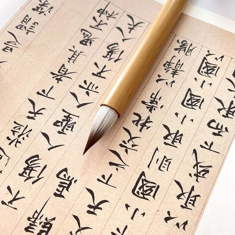 Chinese Calligraphy Brush Pen Weasel Woolen Hair Regular Script Pen Writing Landscape Painting Ink Brush Copying Scripture Brush