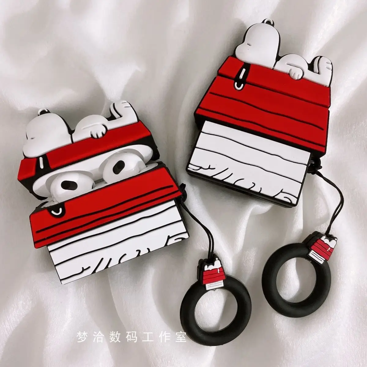 

Kawaii House Snoopy Apple защитный чехол для наушников аниме мультфильм Apple Airpods3 1/2 Bluetooth наушники силиконовый защитный чехол