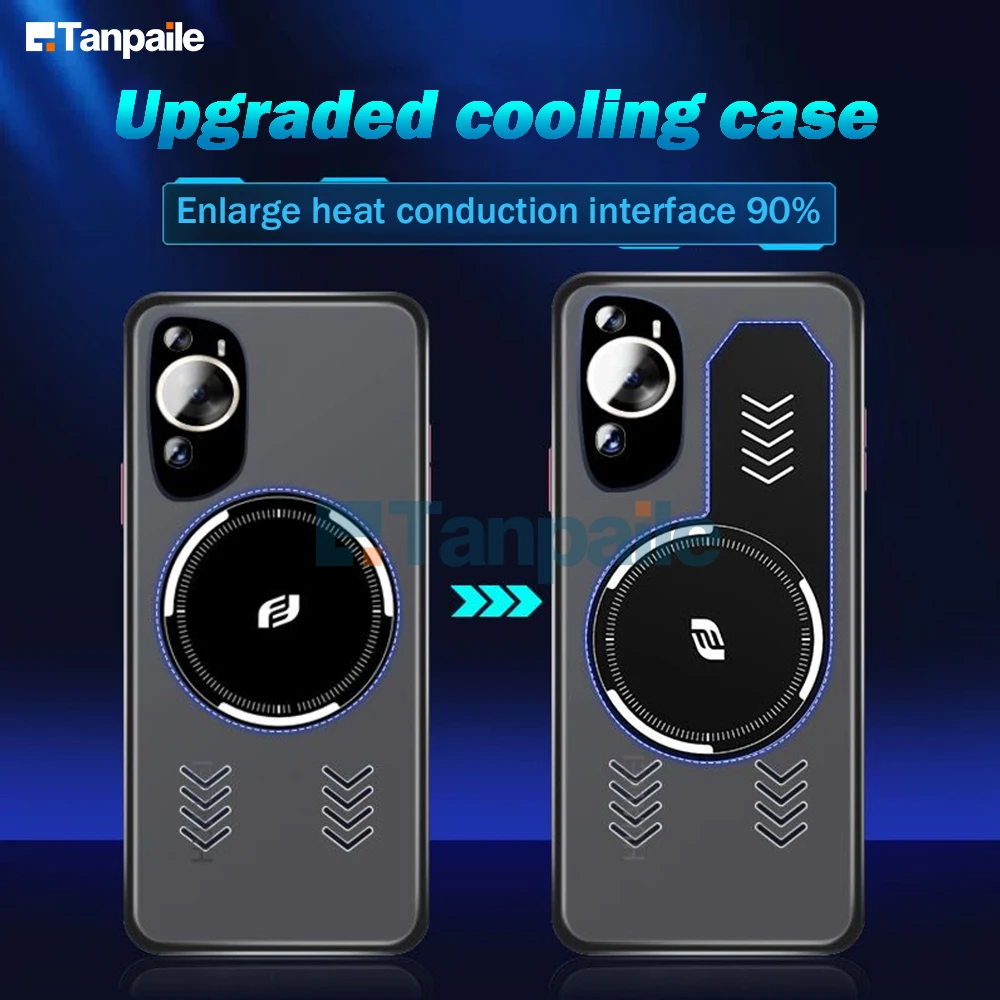 Tanpaile Cooling Magnetic Phone Case For Huawei P60 Pro P50 P50E P40 Heat Dissipation Cover