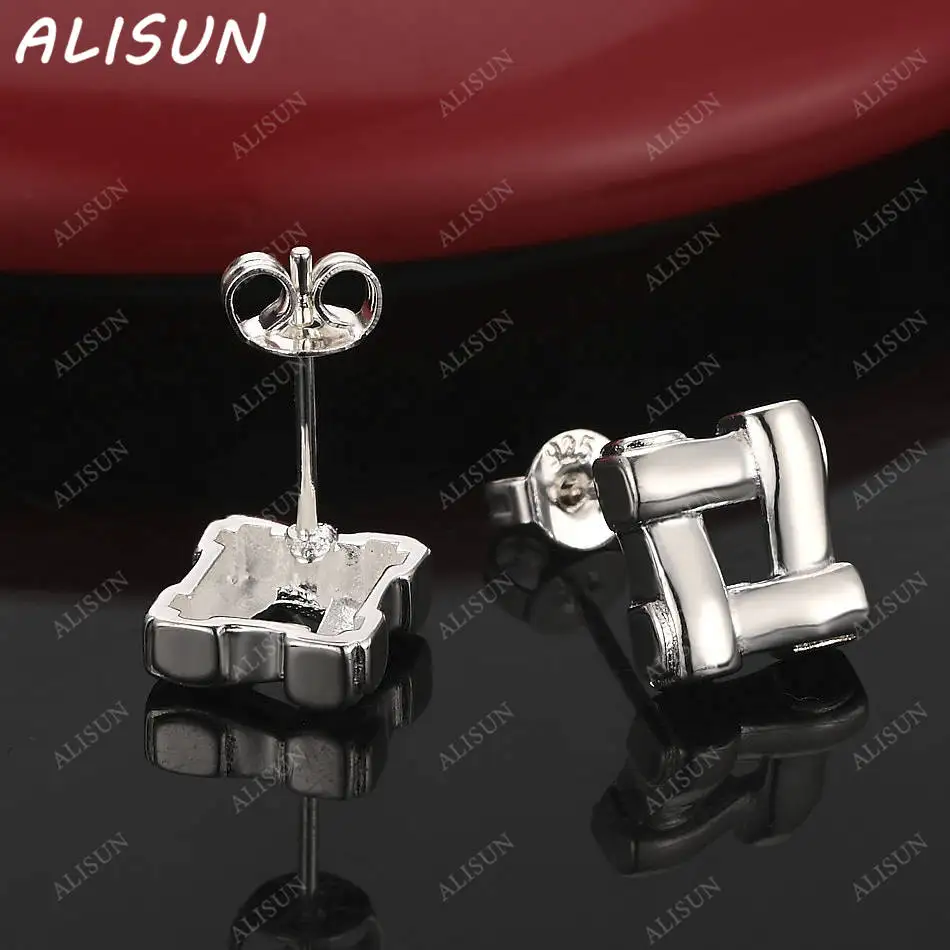 

ALISUN 925 Sterling Silver Square Earrings Stud Earrings For Women Anniversary Gift Popular Wild Fashion Romantic Jewelry