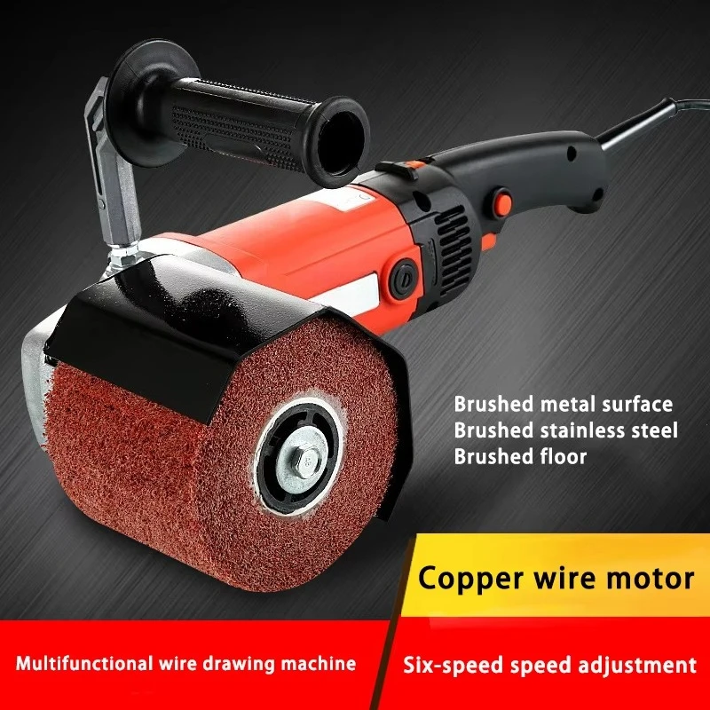 Stainless Steel Wire Drawing Electric Polishing Machine Wood Paint Removal Brushing Equipment