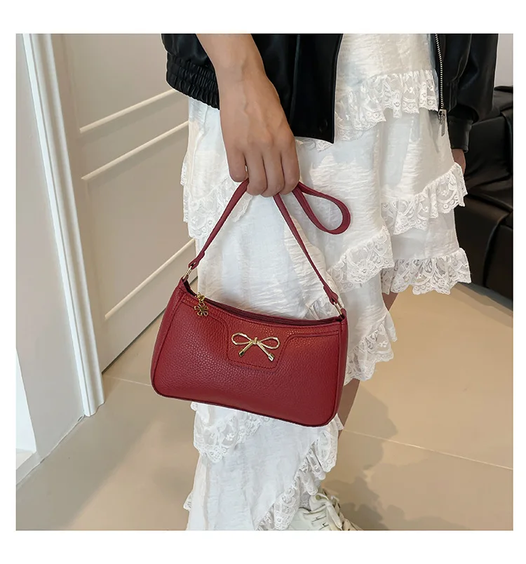 Neu eingetroffene Damen-Umhängetasche mit Schleifendesign, modische, individuelle Pendeltasche – Detail 16