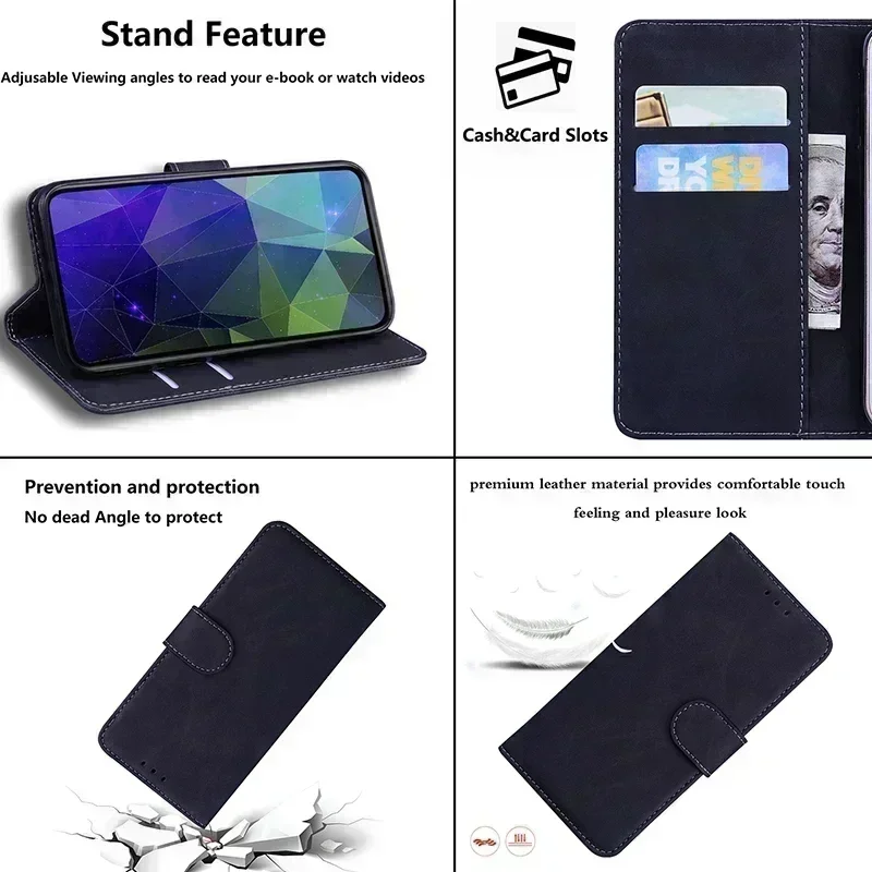 Stand Flip Wallet Case For Nothing Phone 1 Wiko Y82  Leather Protect Cover