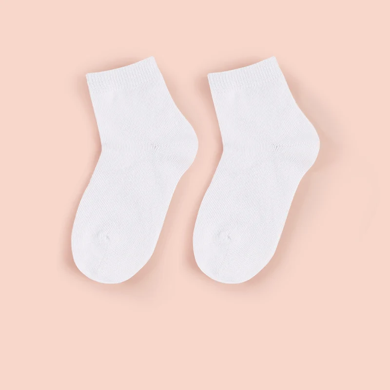 ถุงเท้าเต้นรำแบบสั้นสีขาวสำหรับเด็กหญิงและเด็กชาย ถุงเท้าเต้นรำละติน ถุงเท้าพิลาทิส ถุงเท้าโยคะ ระบายอากาศได้ดี 3 คู่