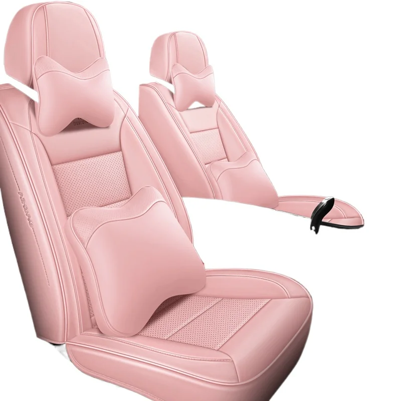 

High Quality Durable Nappa Leather Car Seat Cover Universal Interior Sport Design Fully Surrounded