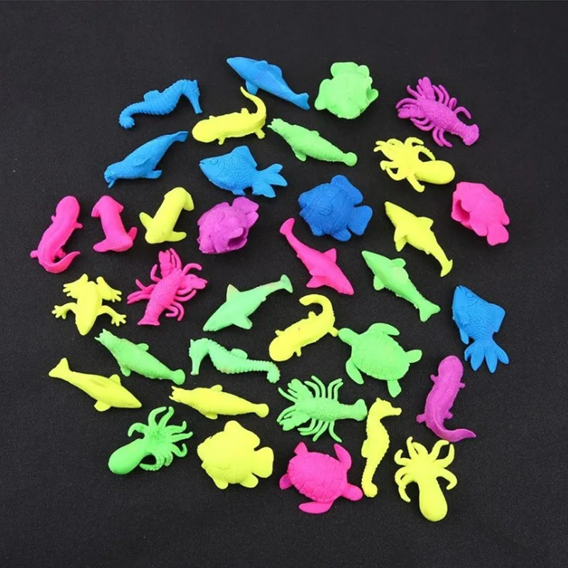 100/20/10Pcs Growing In Water Bulk Swell Sea Creature Creative Magic Toys Soak Water To Swell Dinosaur Toys Absorb Water Bigger