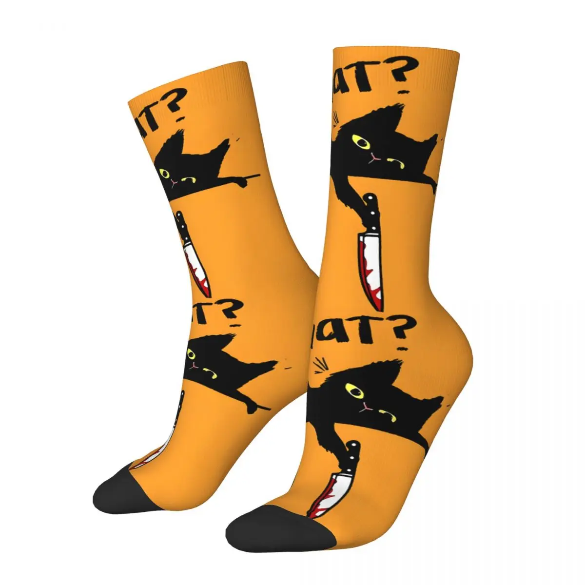 

Носки мужские с принтом, смешные, в стиле хип-хоп, с принтом кошек, черных котов, подарок