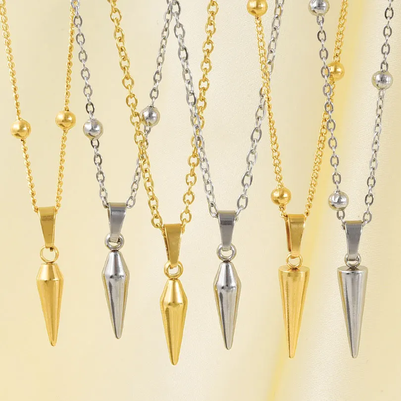 1 pieza de Collares puntiagudos con remaches góticos Punk de acero inoxidable Unisex Hip Hop Rock Street Night Club Spike Cool hombres gargantilla joyería a granel