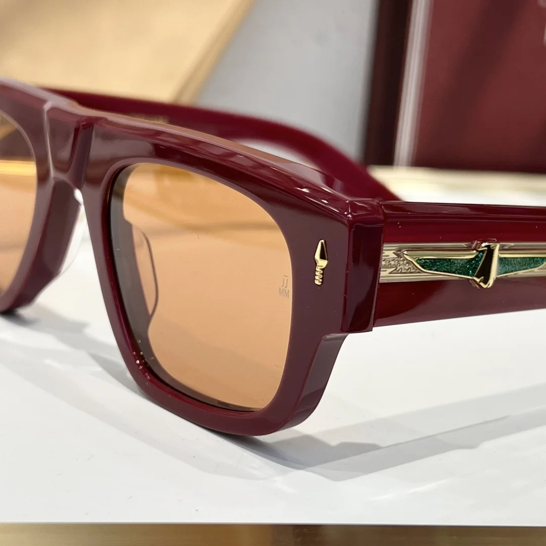 نظارات شمسية مربعة كلاسيكية من JACQUES THUNDERCLOUD مصنوعة يدويًا بإطار سميك من الأسيتات UV400 نظارات يابانية فاخرة للجنسين