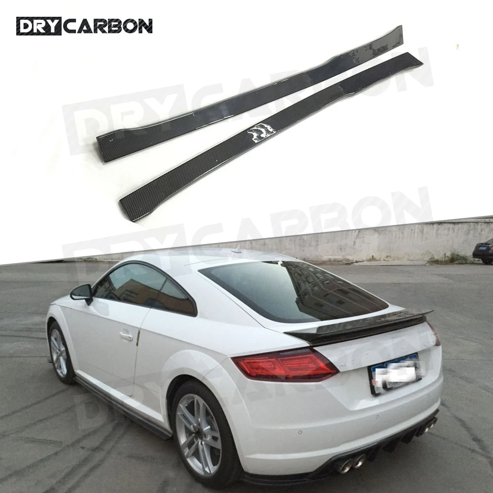 

Carbon Fiber Side Skirts Extension Body Panel Lip Splitter Winglet For Audi TT TTS TTRS 2014 2015 2016 2017 Car Body Kits