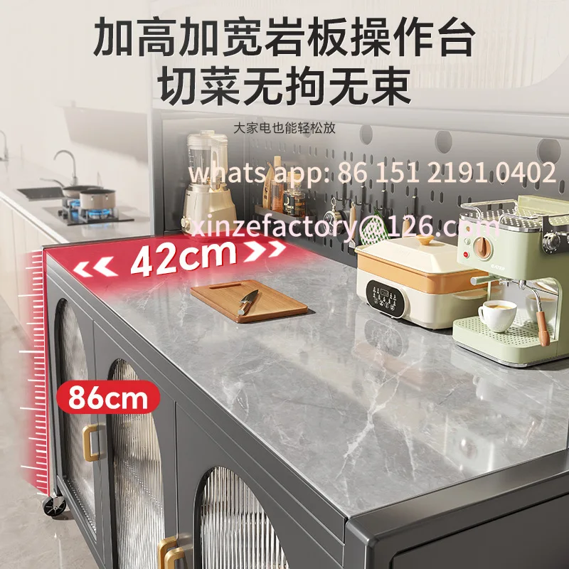 Estante de cocina de pizarra personalizable, armario doméstico multicapa de suelo a techo, gabinete de almacenamiento integrado multifuncional a