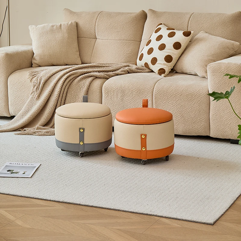 

Табурет с местом для хранения и колесиками - многофункциональная подставка для ног, табурет для обуви, бытовой раздвижной табурет, вход, сиденье для гостиной