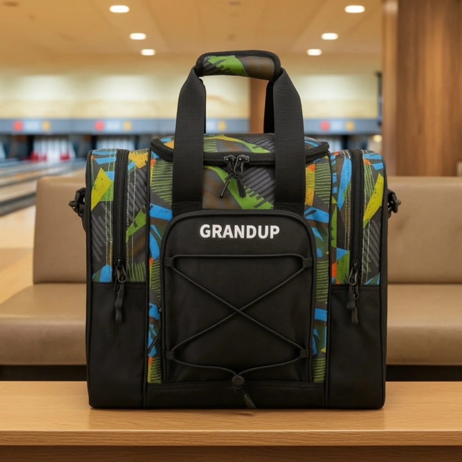 Single Bowling Ball Bag Adjustable Bowling Bag with Shoulder Strap Sturdy Lightweight for Bowlers, Tournaments