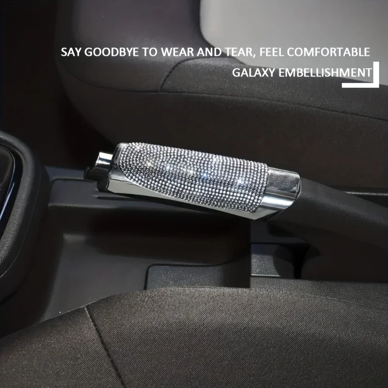 Handbrake Grips Universal Crystal Car Handbrake Covers Anti-slip Auto Gear Shift Collars Diamond Bling Accessories Interior