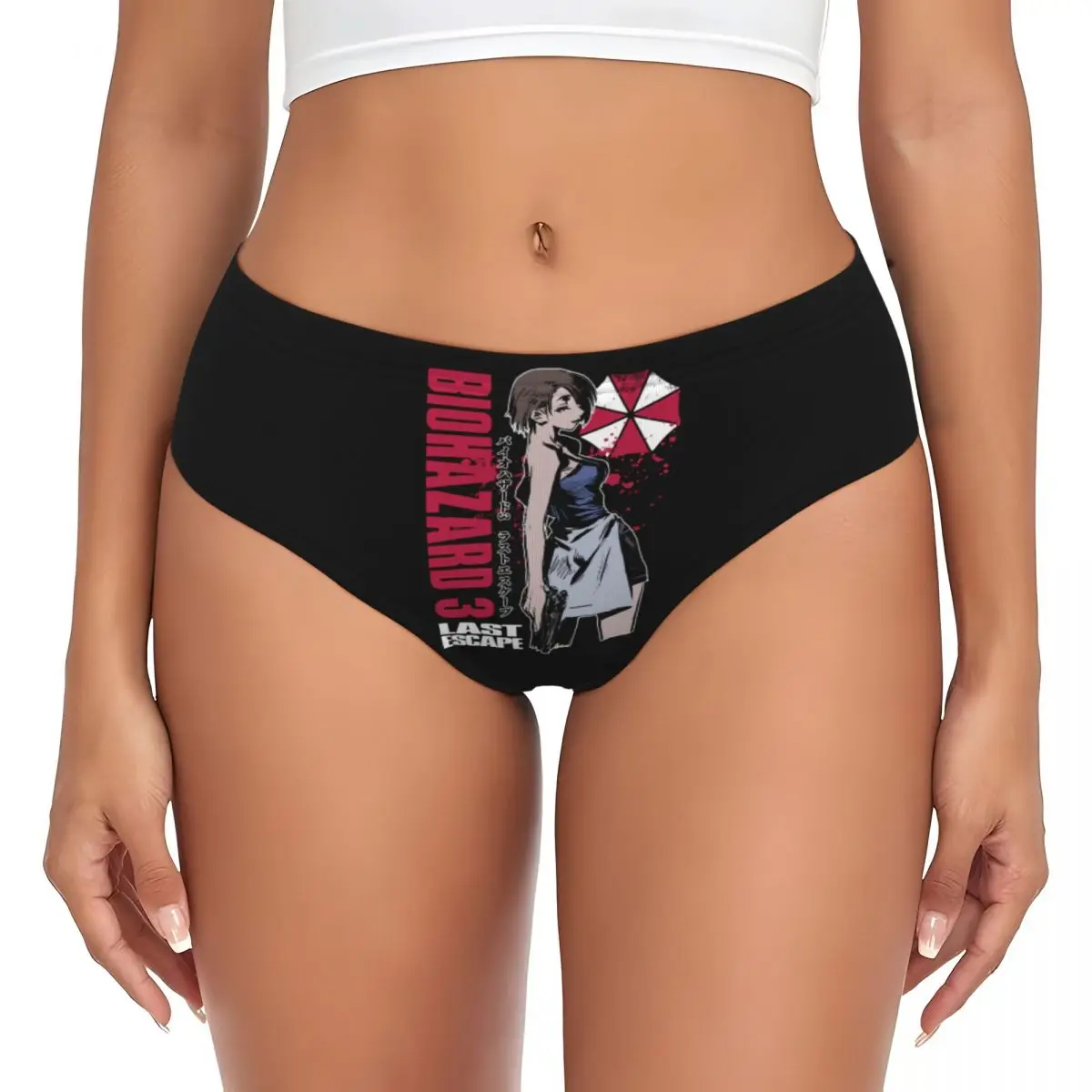 Custom Funny Corps Umbrella Brief Panties Womens Breathable Stretch Video Game Underwear