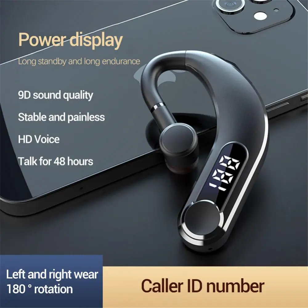 Earbuds Power Display Call Function Voice Lug Type Sport Earphones Wireless Headphones Voice Control Tws Headset