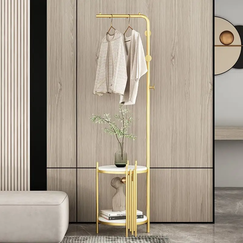 

Custom Light Luxury Style Iron Art Coat Rack Floor-standing Bedroom Household Simple Clothes Rack Bedside Sleeping Clothes Multi