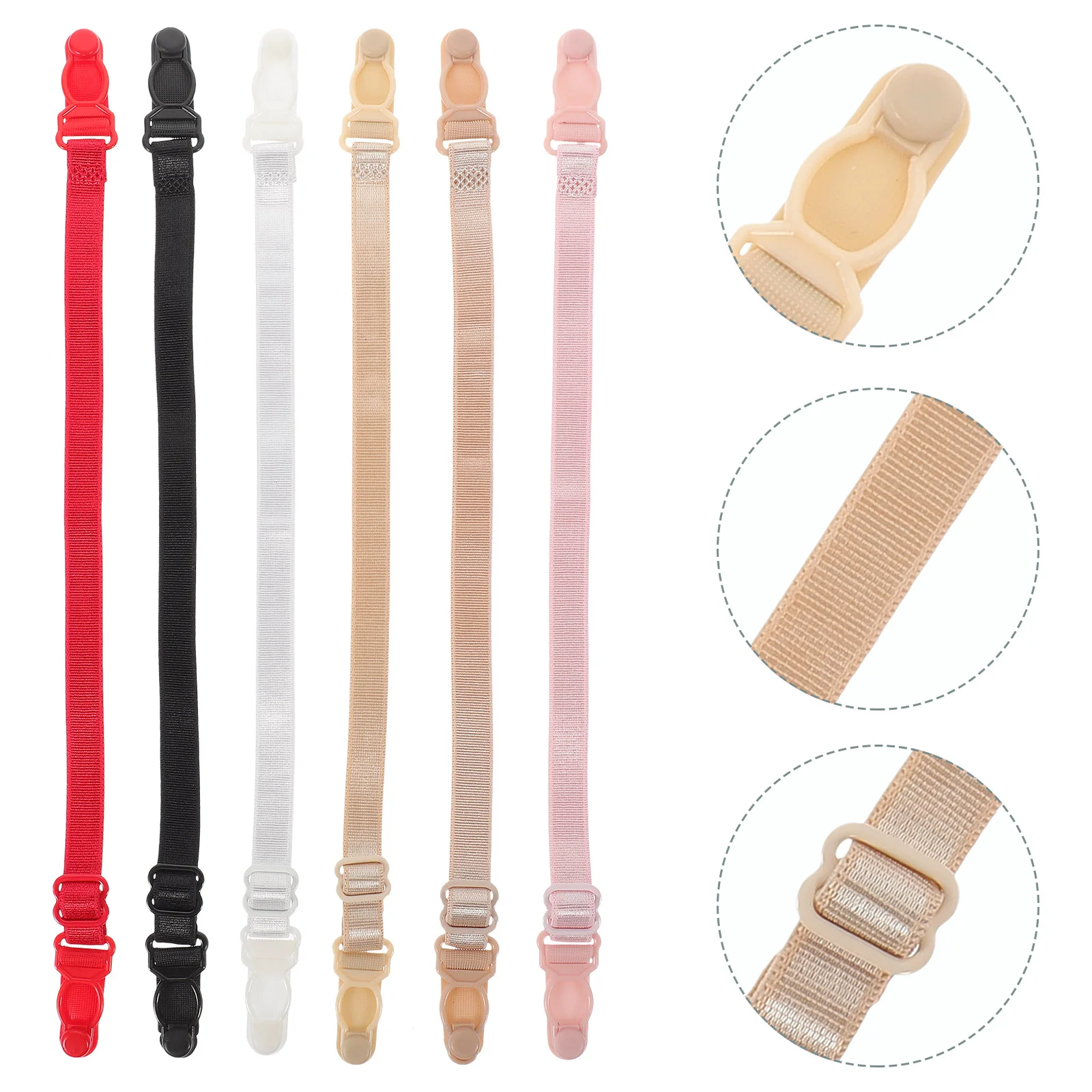 

6 Pcs/Set Non-slip Straps Anti-slip Buckle for Women Bras Accessories