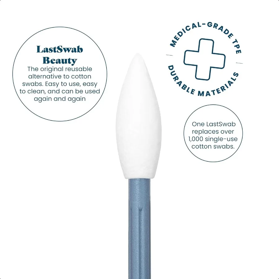 สำลีพันก้านแบบใช้ซ้ำได้สำหรับการดูแลความงามที่อ่อนโยนและเป็นมิตรกับสิ่งแวดล้อม ทางเลือกที่ยั่งยืนสำหรับสำลีพันก้านแบบใช้ครั้งเดียวทิ้ง ไม่เป็นขยะ