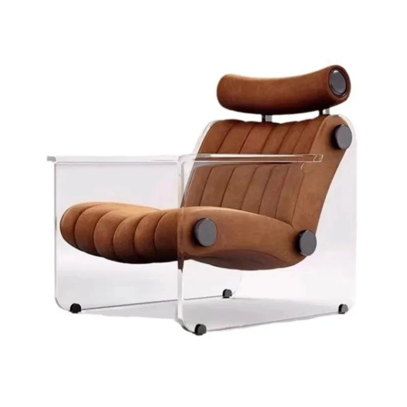 Modern light luxury minimalist transparent acrylic suspension chair tiger chair