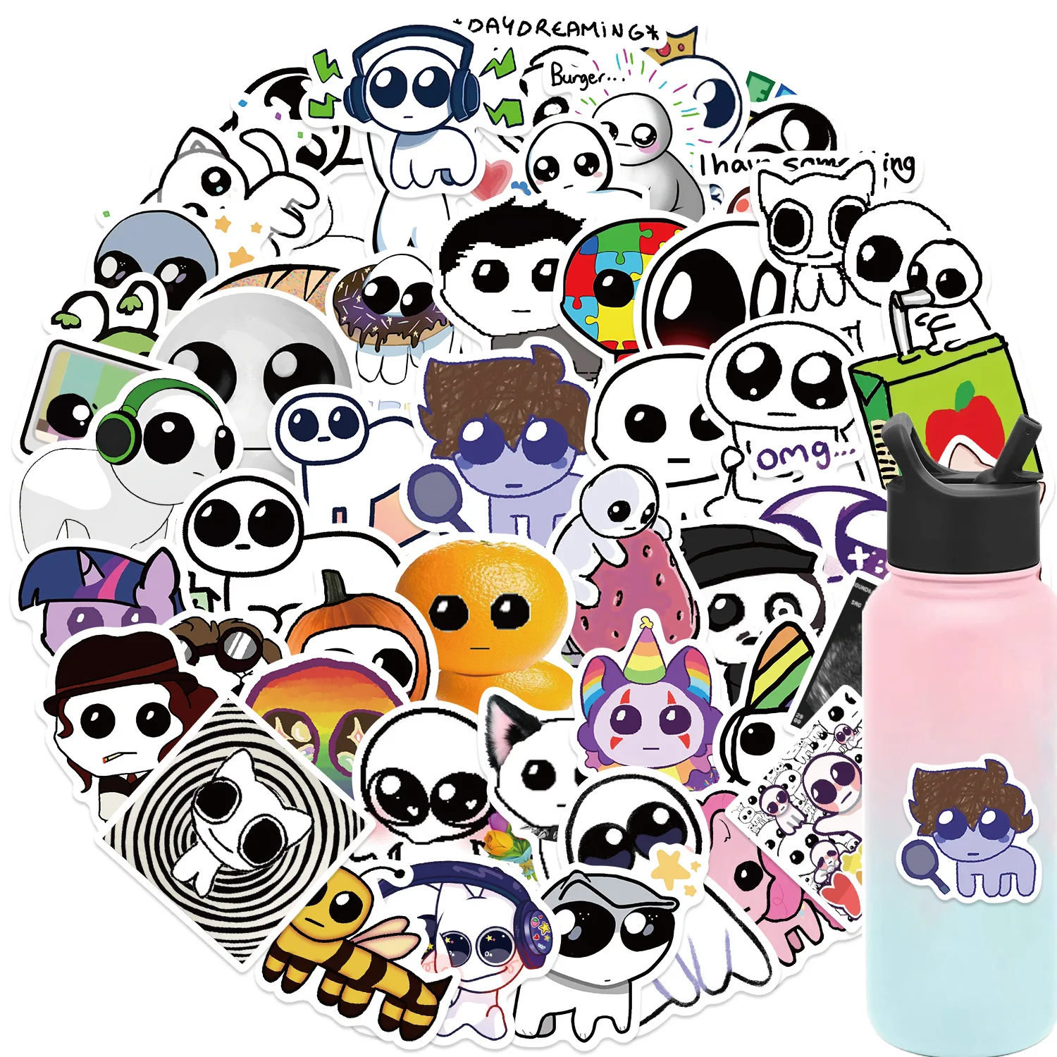 50Pcs TBH Creature Stickers DIY Diary Laptop Luggage Skateboard Graffiti Decal Fun Children’s Classic Toy