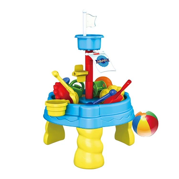 Sand Water Table Outdoor Garden Sandbox Set Play Table Kids Summer Beach Toy Beach Play Sand Water Game Play Interactive Toy