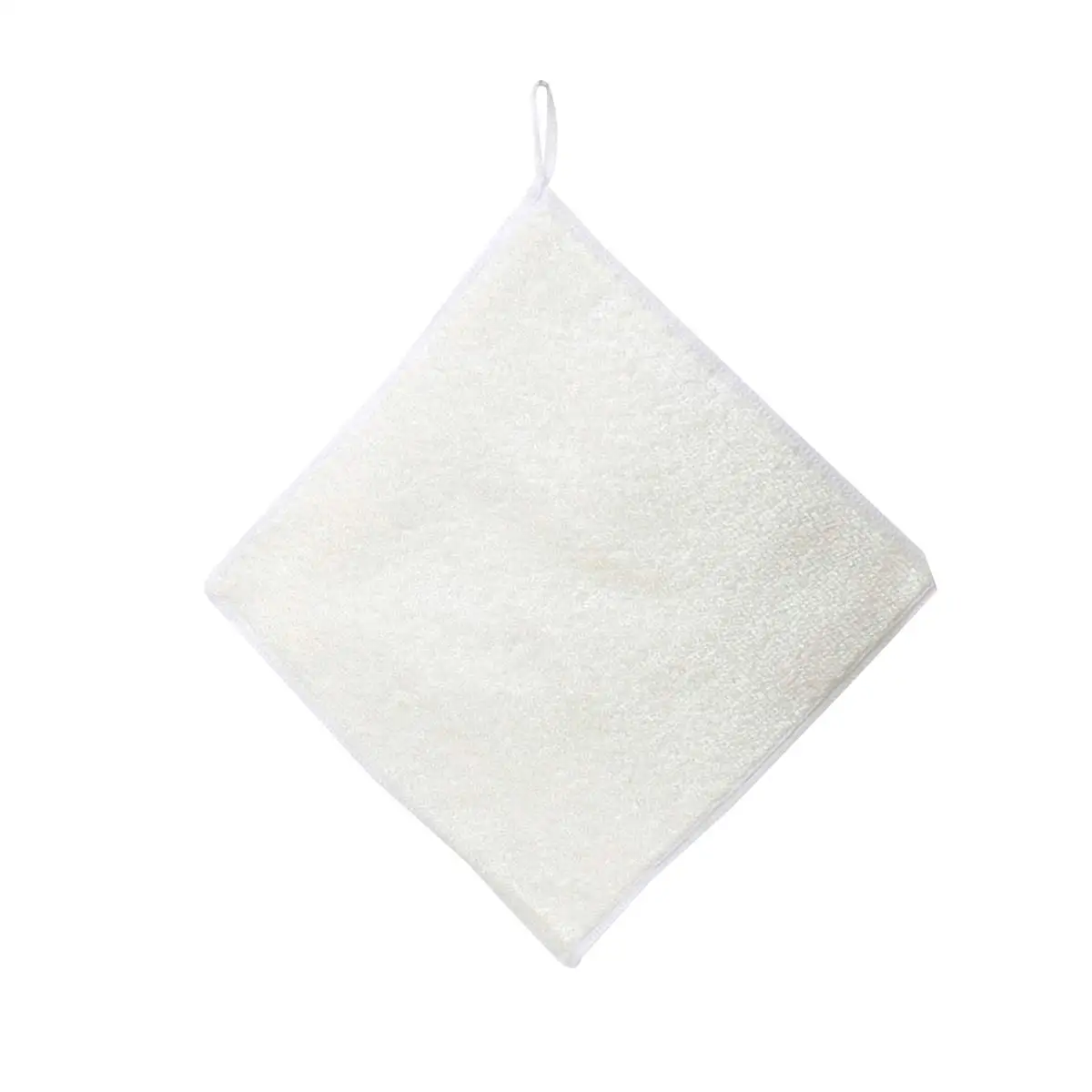 

25X25CM Microfiber Dish Cleaning Cloth Double Thicken Non-stick Dish Towels Kitchen Cleaning Cloth (White)