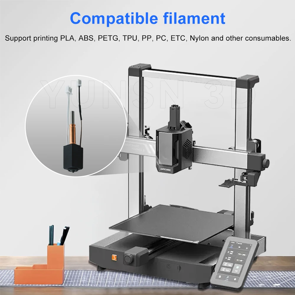 Kit Hotend en laiton trempé pour imprimante Anycubic Kobra 3 Chlor3D, nouvelle mise à niveau, 0.4mm, 0.6mm, 0.8mm, acier anonyme