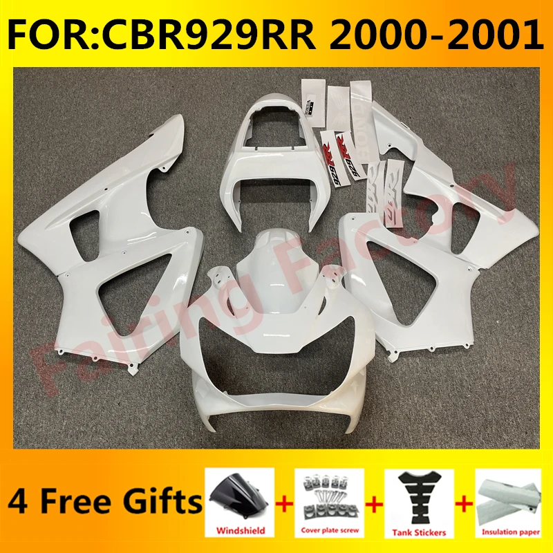 

NEW Motorcycle Injection mold fairing For HONDA CBR 929RR 00 01 CBR929RR CBR929 RR 2000 2001 bodywork Fairings kit set white