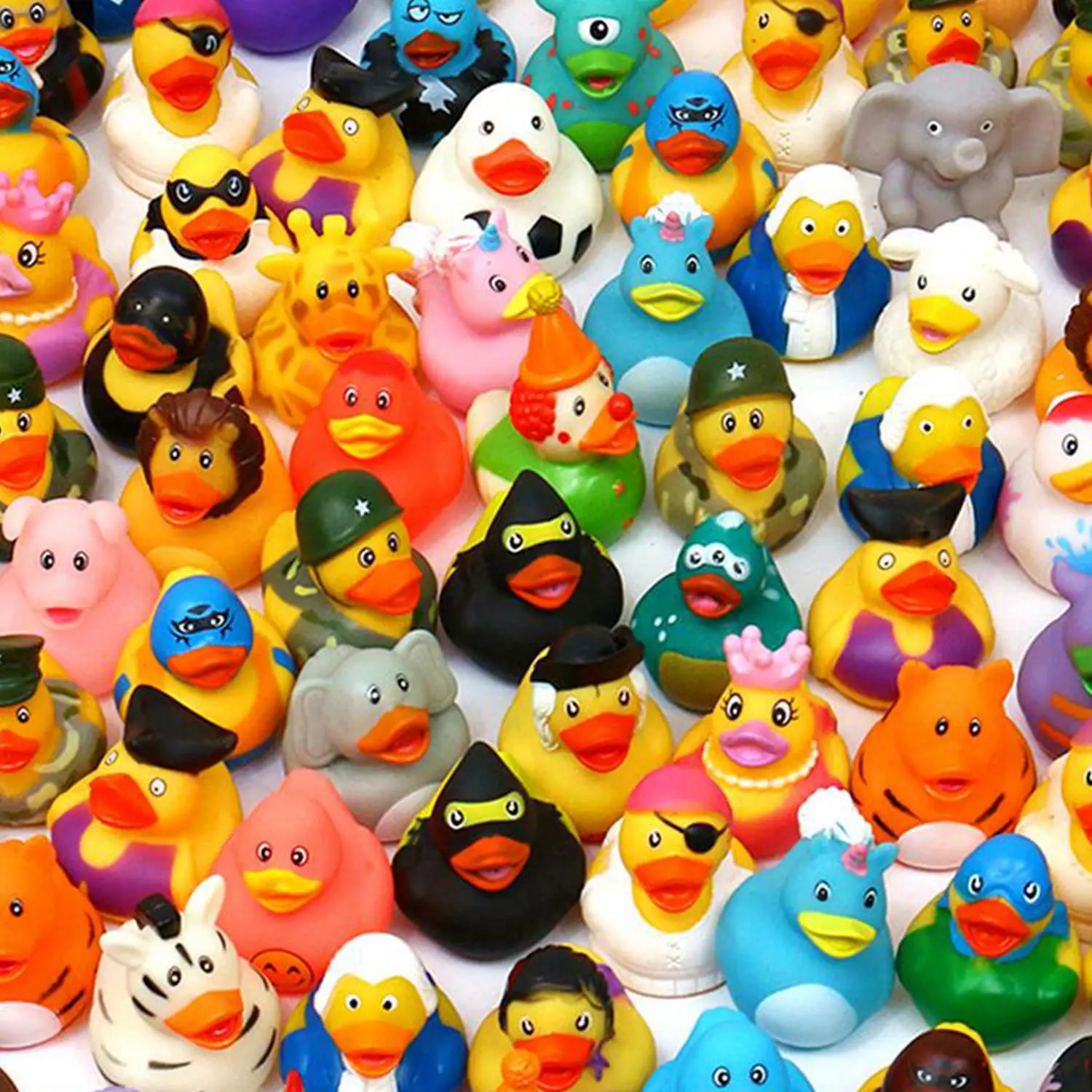 

Rubber Duck 50Pcs for Jeep Bath Toy Assortment Bulk Floater Duck for Kid - Baby Shower Accessorie,Birthday,Bath Time,50 Varietie