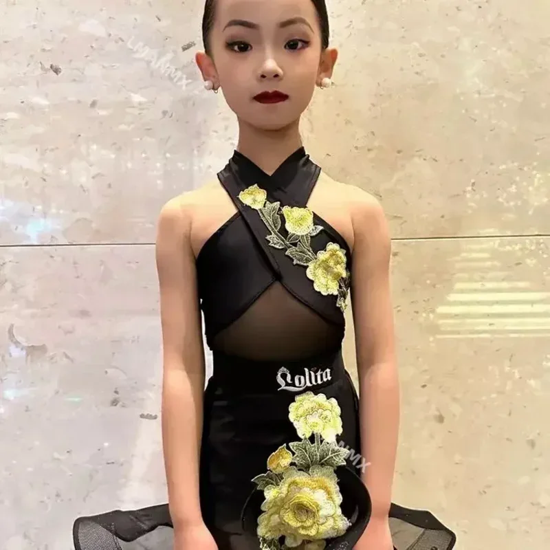 

qwerrtyuio. 123456 Женская одежда для латинских танцев, детская одежда для танцев, танцевальная одежда, разделенный комплект daasdffghjk 987764