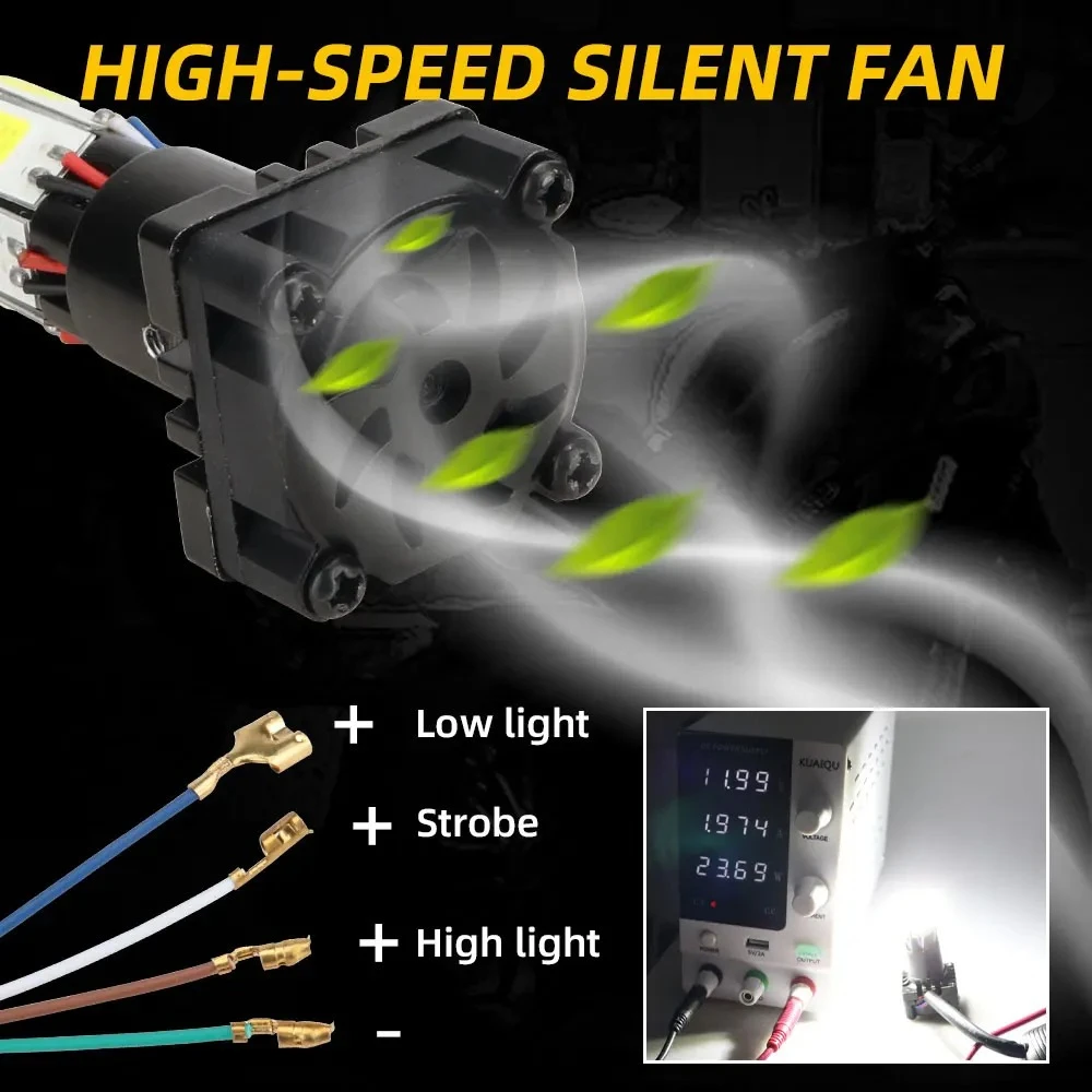 

Motorcycle Lights with built-in LED Lights,Electric Vehicle Lights,Universal Modified Headlights with six Sided Illumination