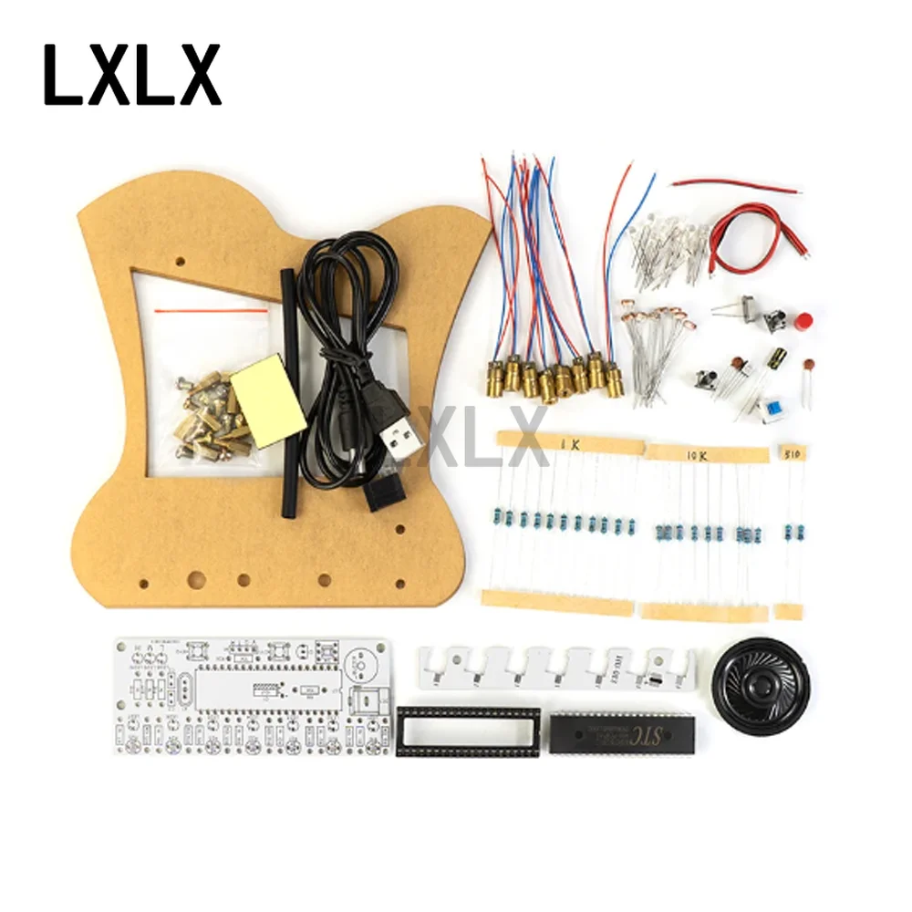 LXLX1 51 Microcontroller Laser Electronic Piano Electronic Production Kit Electronic Diy Loose Parts Welding Training Kit HU-013