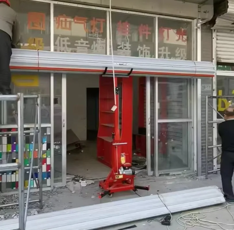 Customized 300kg Automatic Roller Shutter Doors Lifter Air Conditioners Single Rail Lift For Construction Sites