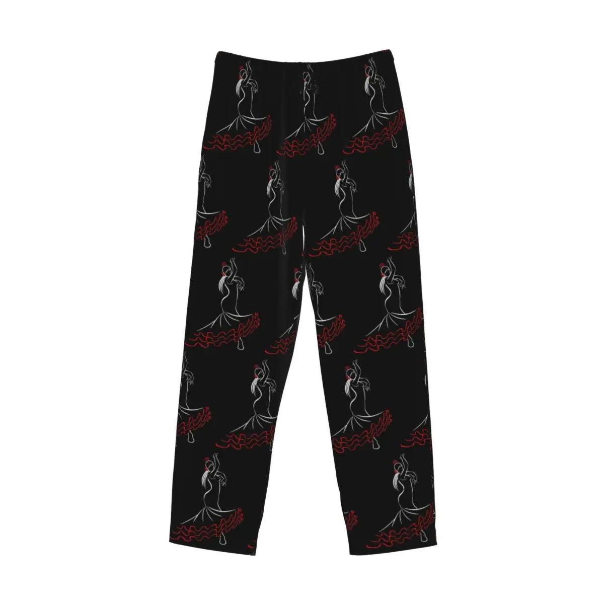 Custom Spain Flamenco Dancer Front Pajama Pants Men Sleepwear Sleep Lounge Bottoms with Pockets