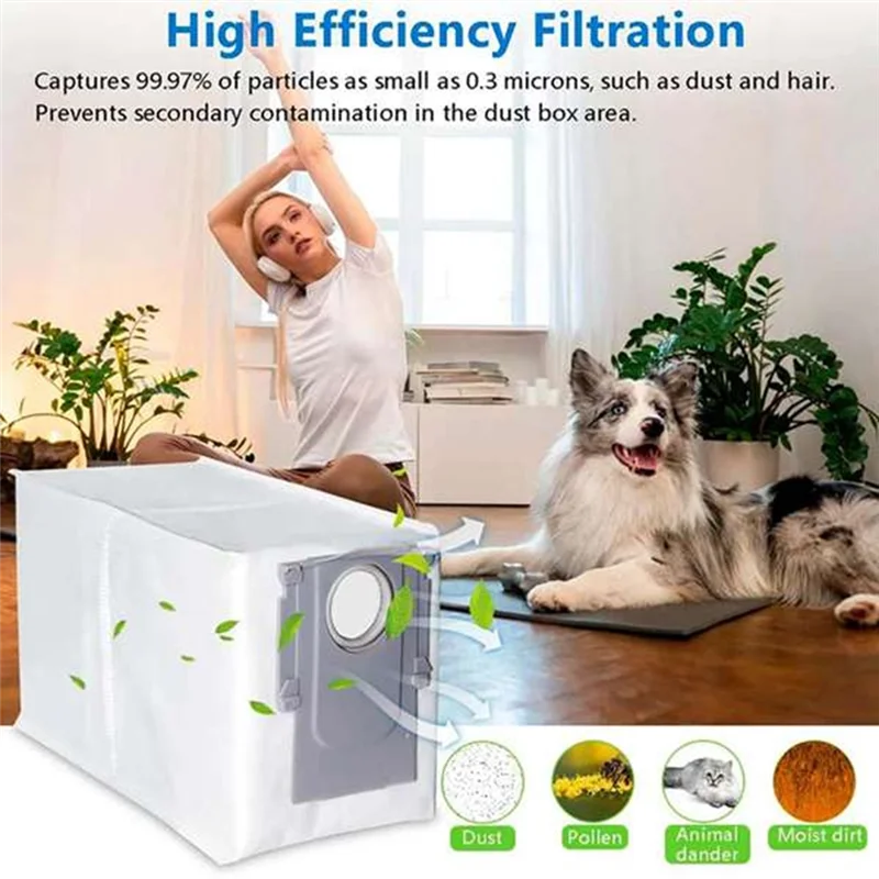 AB43-24PCS Forroborock Q Revo/Qrevo Pro/Qrevo Maxv/P10/P10 Pro Forroborock Q Revo/Qrevo Pro/Qrevo Maxv/P10/P10 Pro Kantong Debu