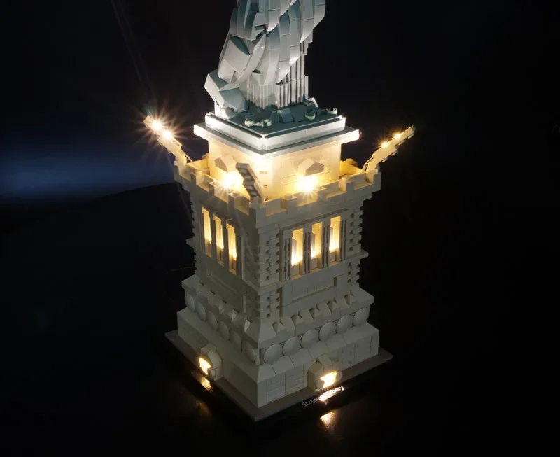 No Bricks LED Light Kit for Statue of Liberty Architecture 21042