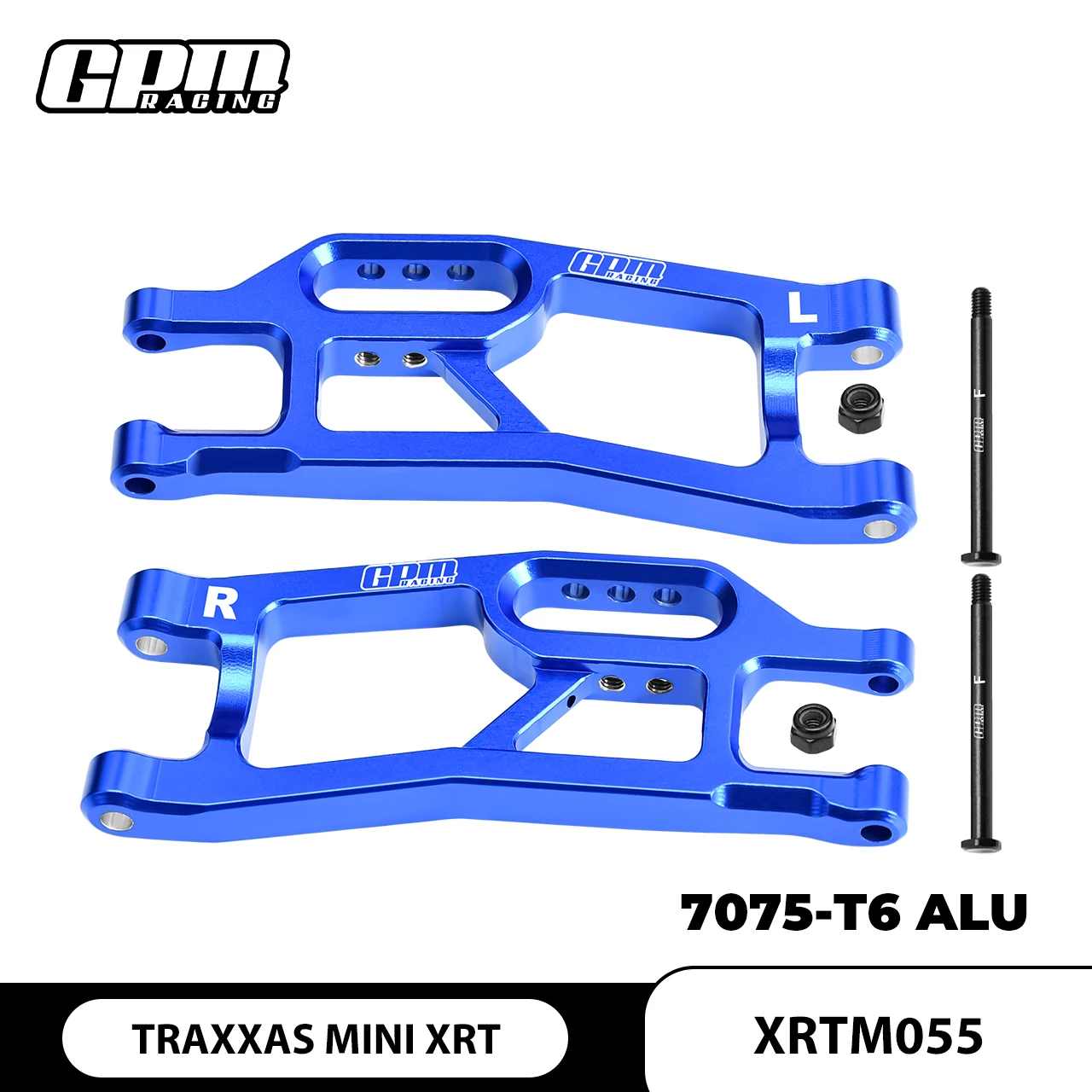 Brazos de suspensión inferiores delanteros de aleación GPM 7075 para TRAXXAS Mini XRT VXL 3S 10725