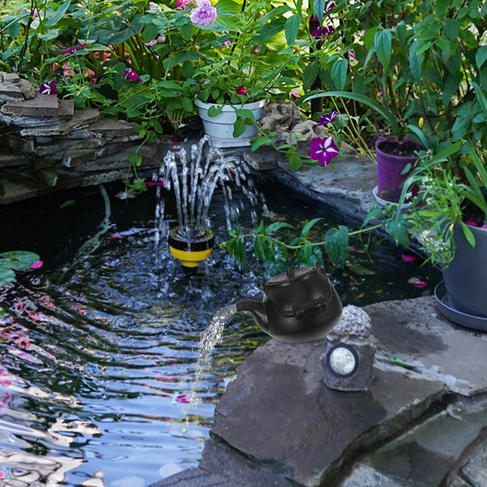 

Elegant Ceramic Water Fountain Replacement Spout Outdoor Pond Waterfall Accessory Garden Yard Decor Spitter Fountain for Ponds