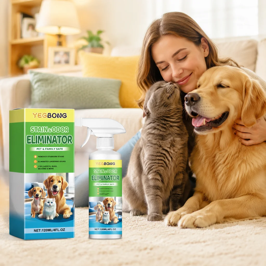 Pet Stain Clean Spray For Dogs Cats Urine Stain Odor Neutralizer Deep Cleaning Floors Furniture Safe Gentle Pet Deodorize Sprays