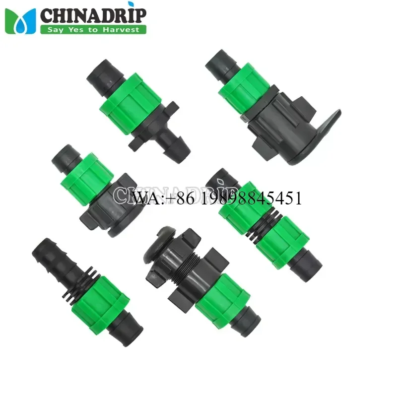 WMWMNU 16mm Agricultural Drip Tape Irrigation Pipe Plastic Material Lock Nut Fittings Connector for Drip System