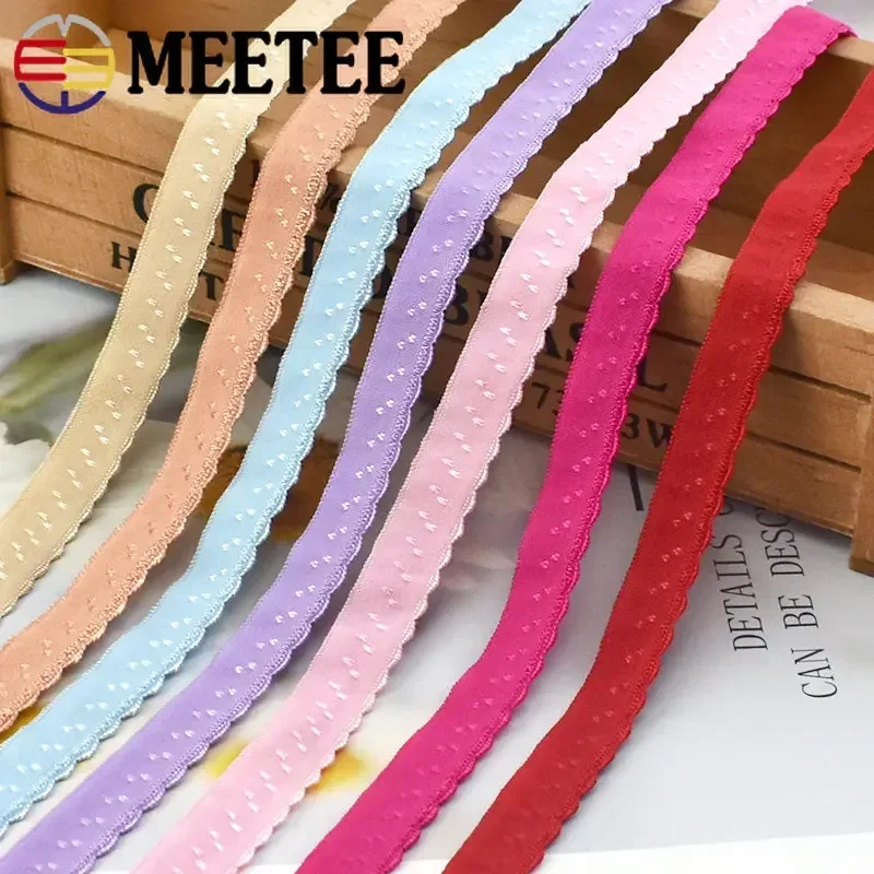 5/10M 11mm Nylon Elastic Band for Sewing Underwear Double-layered Edge Folding Rubber Bands Bra Shoulder Tape DIY Accessories