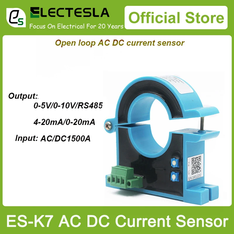

25mm Hole AC DC Current Transmitter Hall Open Loop Split Core Transducer 0-100A Input 0-10V 4-20mA Output Current Sensor