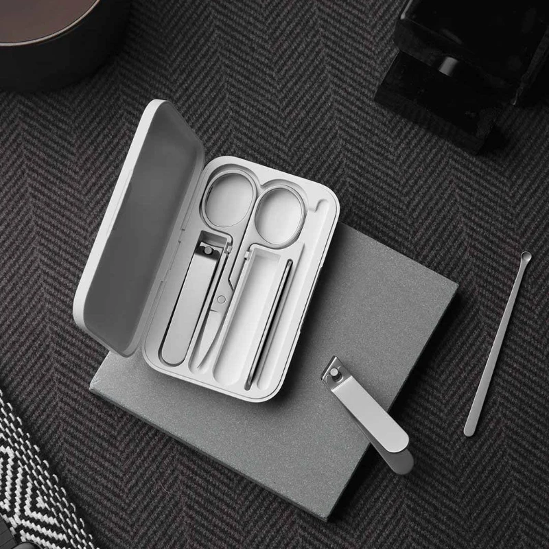 Xiaomi Mijia tagliaunghie Set di cinque pezzi bianco di alta qualità in acciaio inossidabile assorbimento magnetico semplice portatile resistente