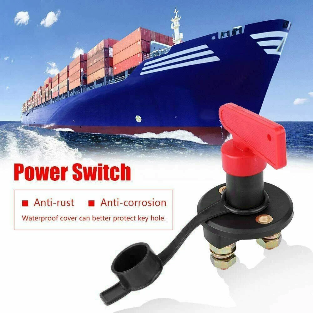 Universal Battery Switch 12V Battery Power Disconnect Switch Rotary Power Kill Cut-off for Auto Truck Boat for Vehicle Car Van